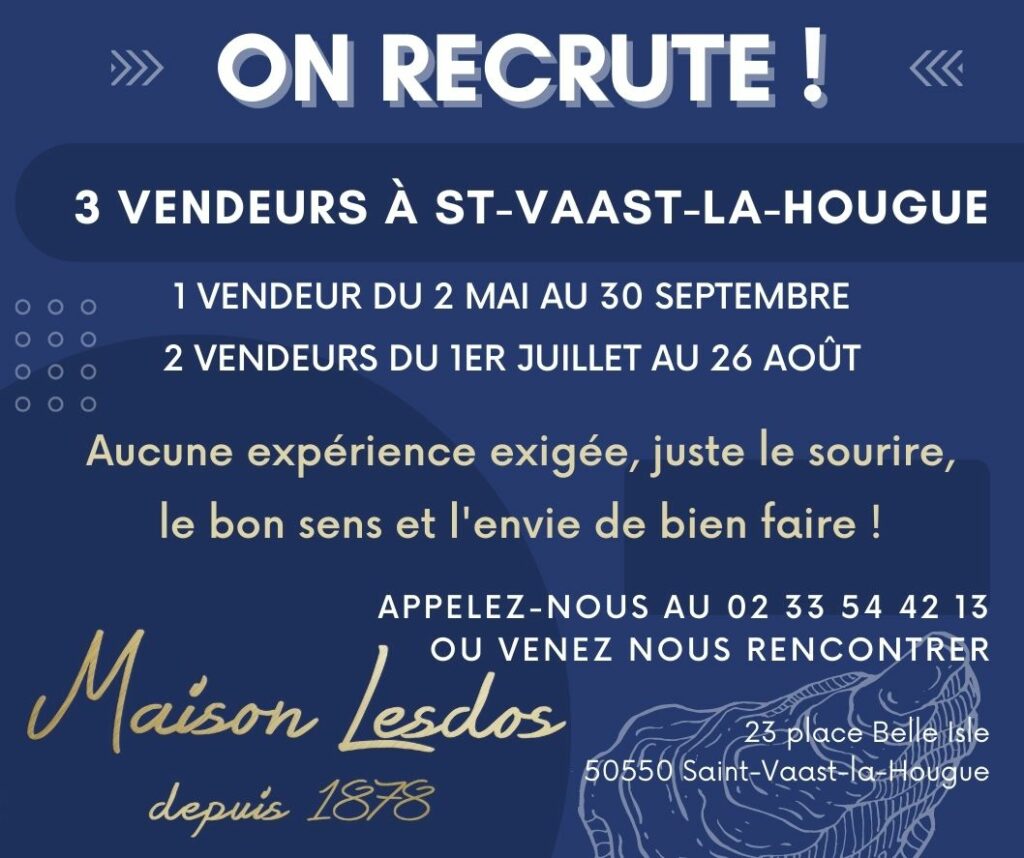 st vaast recrute vendeur saison